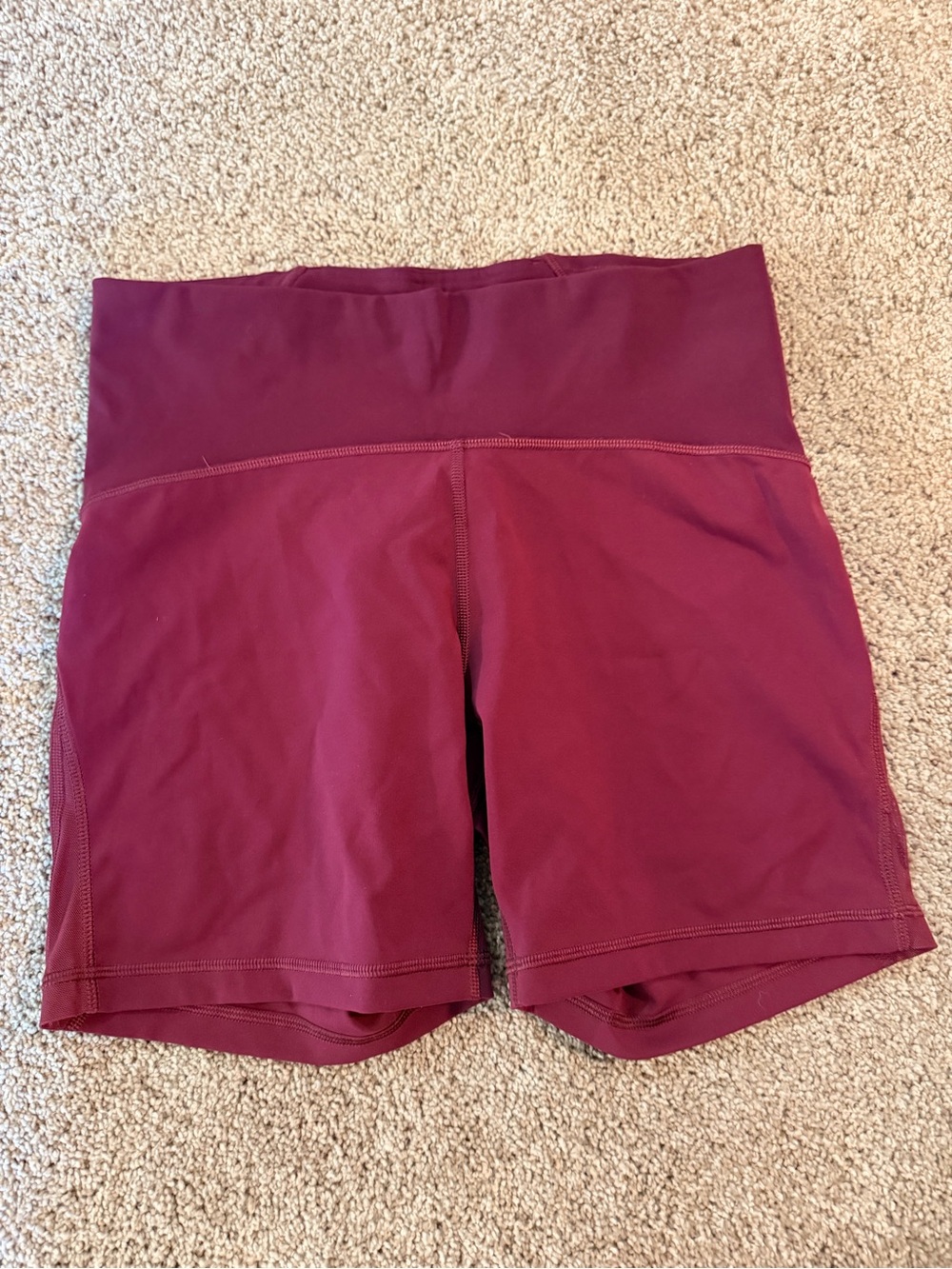 lululemon athletica High-Waist Maroon Bike Shorts